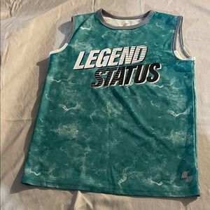 Sporto Boys' Tank Top - Teal Green with White Text